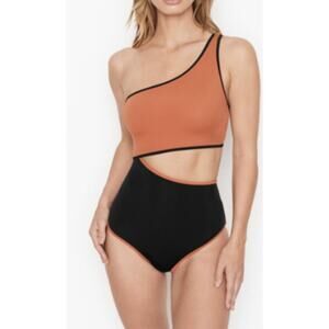 Victoria’s Secret Ginger Cut Out One-Piece One Shoulder Swim Bathing Suit XS